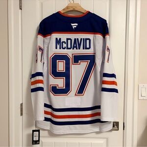 BNWT Authentic Fanatics Edmonton Oilers Connor McDavid Away Jersey 52 Large